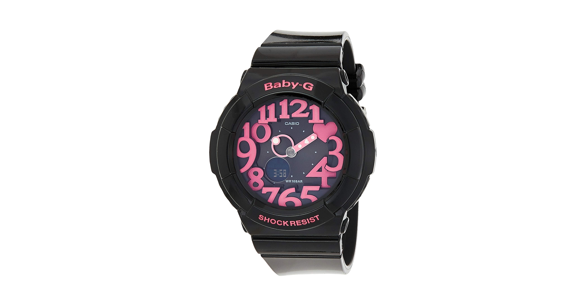 [新品]CASIO BABY-G BGA-130 1BJF CASIO BGA-130 Black Pink Analog Digital Neon Dial Baby-G