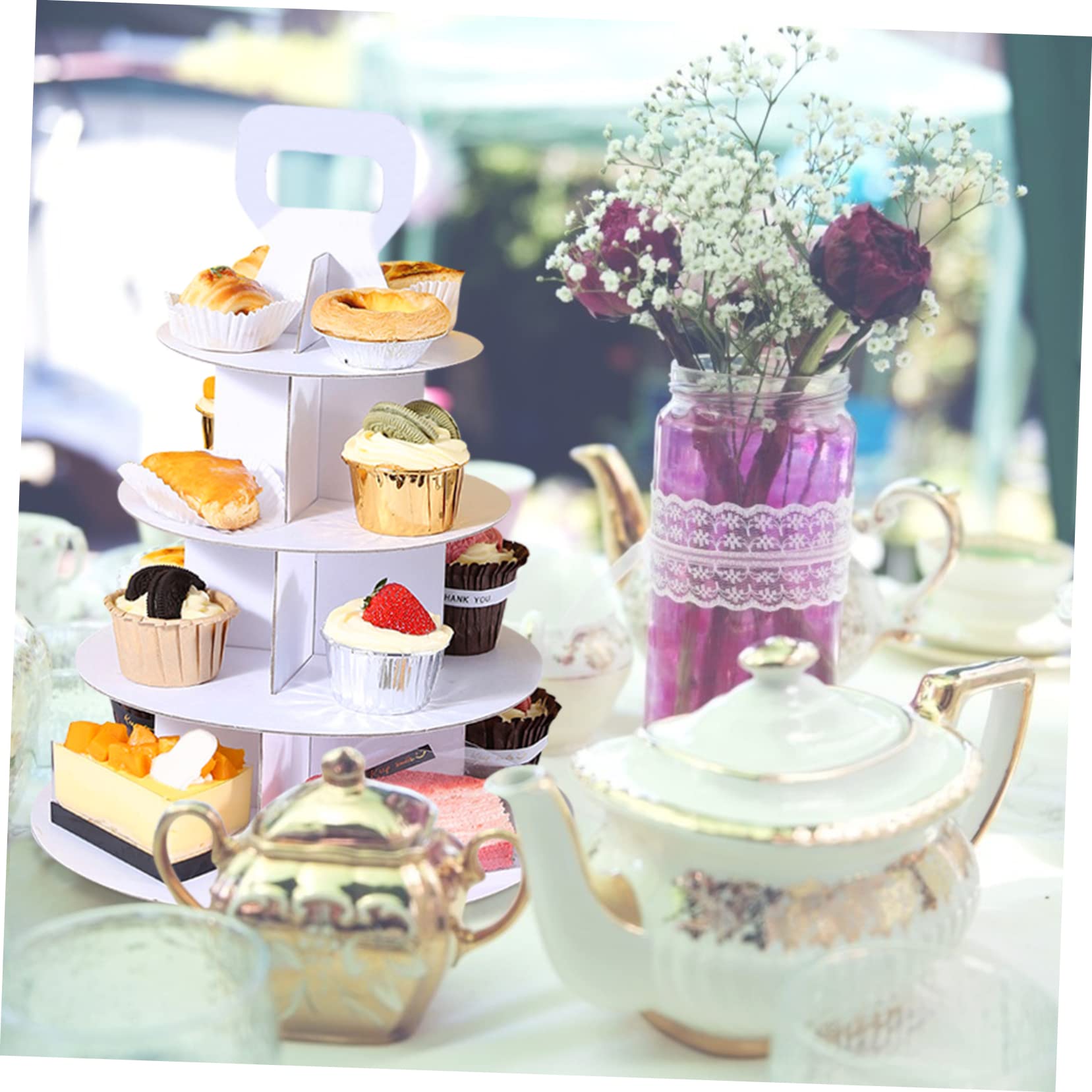 FUNOMOCYA 1Set Transparent Dessert Packing Box Food Grade Safe Muffin Cupcake Container for Bakery Parties and Home Use Elegant Design for Cakes Pastries
