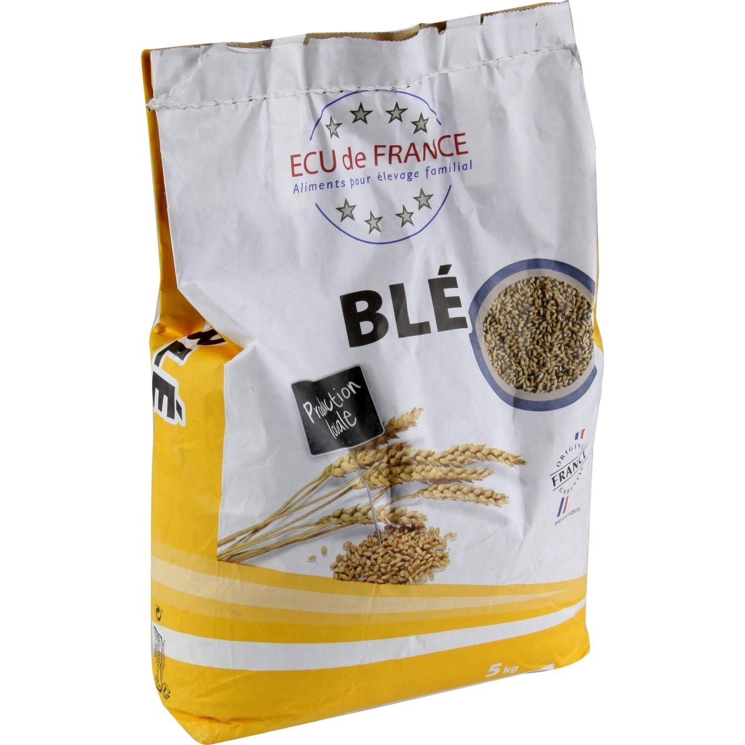 Aliment local volailles : blé entier ECU DE France pour nourrir vos poules au jardin