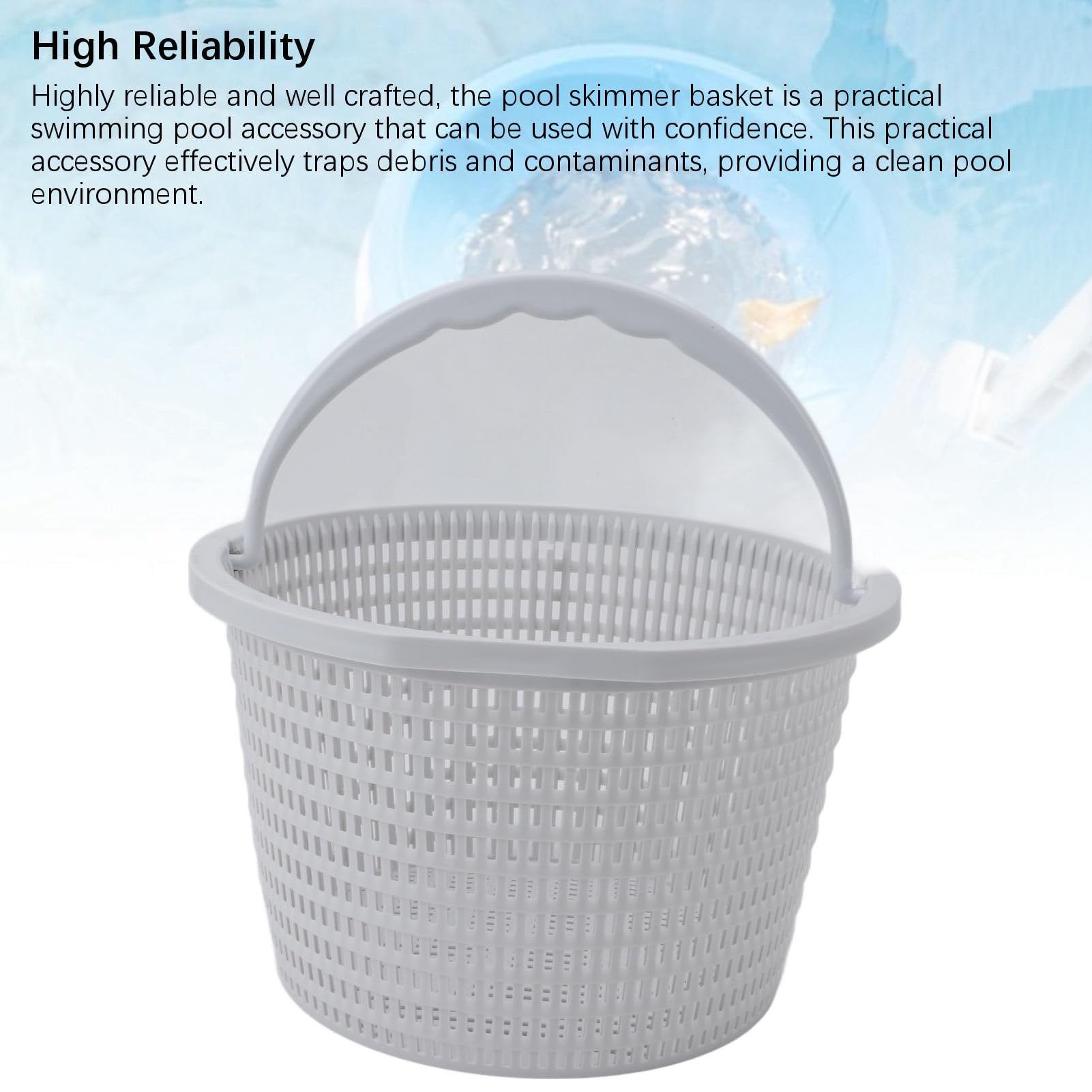 Mumusuki Cesto di Ricambio di Skimmer di Piscina Universale, 05280r0200 Cesto Filtro Grande in Plastica con Maniglia per Piscine, Spa