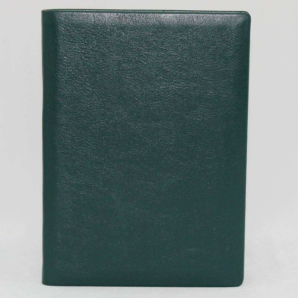 Carnet d'adresses vertical en cuir de différentes couleurs (vert sapin)