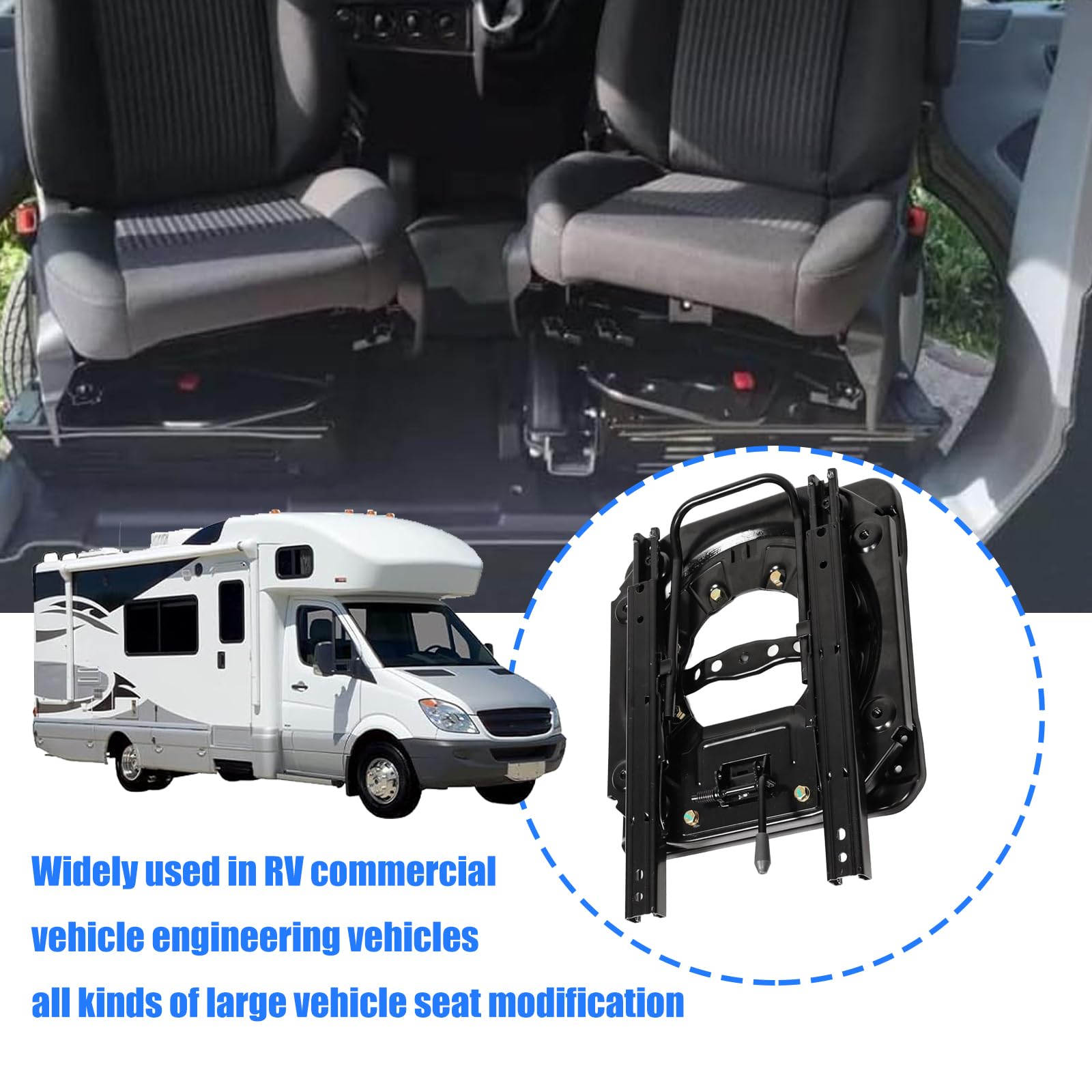 Adapter do fotelika samochodowego obracającego się o 360 stopni z automatycznym wysuwanym suwakiem, stalowa rama, szybka instalacja, do samochodów ciężarowych, autobusów, wytrzymały, obrotowy