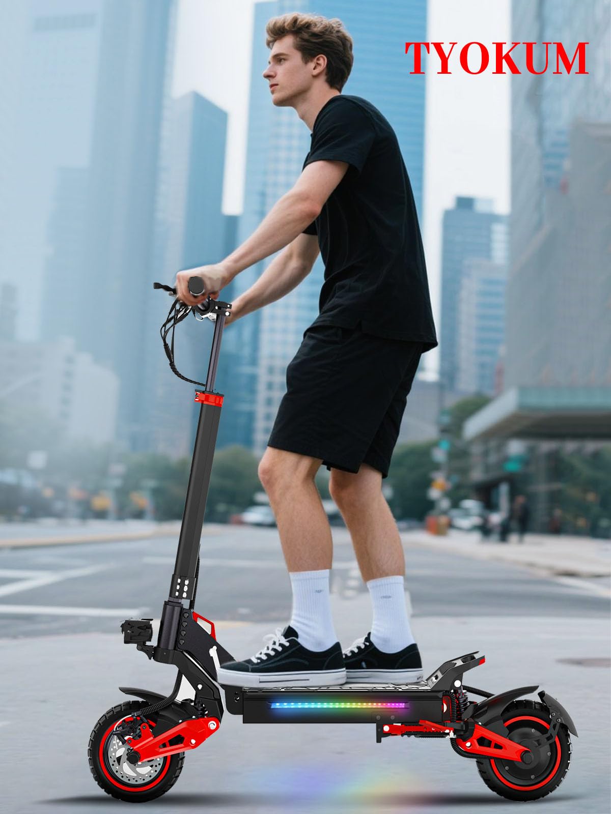 Trottinette Électrique Adulte 1600W - Autonomie 45-55KM Batterie 48V 18Ah Trotinette Electrique Adulte 10.5" Tout Terrain Double Suspension Double Frein Trottinette Électrique Pliable