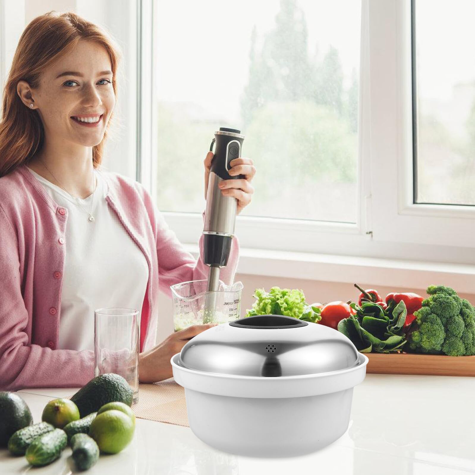 Mikrowellen Dampfgarer aus Edelstahl für Brötchen und Reis