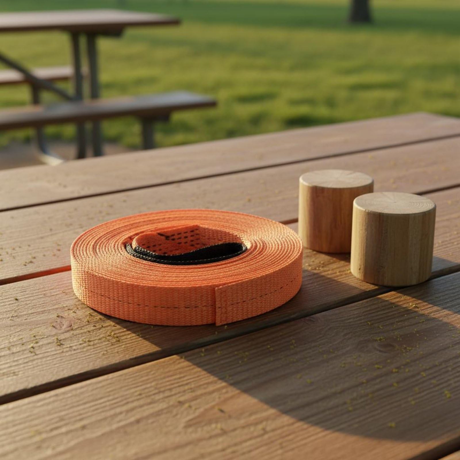 Slackline Facile da Usare Kit Slackline Resistente Attrezzatura Sportiva per Bambini, Parco, Giardino, 15m