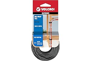 VELCRO Brand ONE-WRAP Thin Cable Ties Securing Black and Gray 15inch x 1/2inch