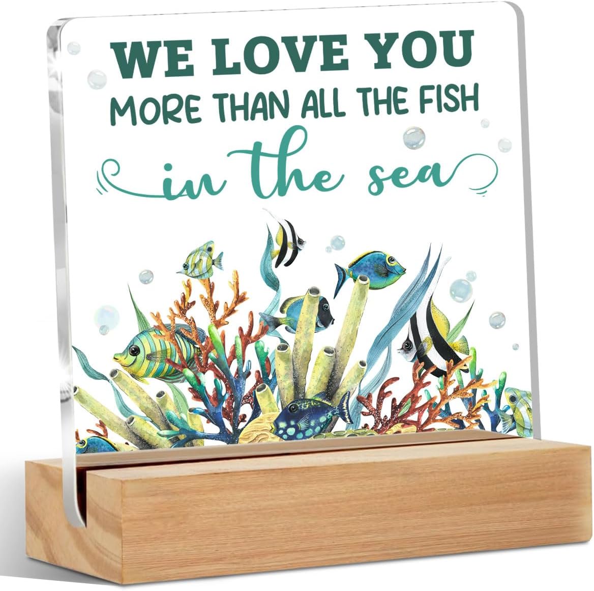 Nursery Desk Decor Acrylic Sign with Wooden Stand, Nursery Decorative Signs