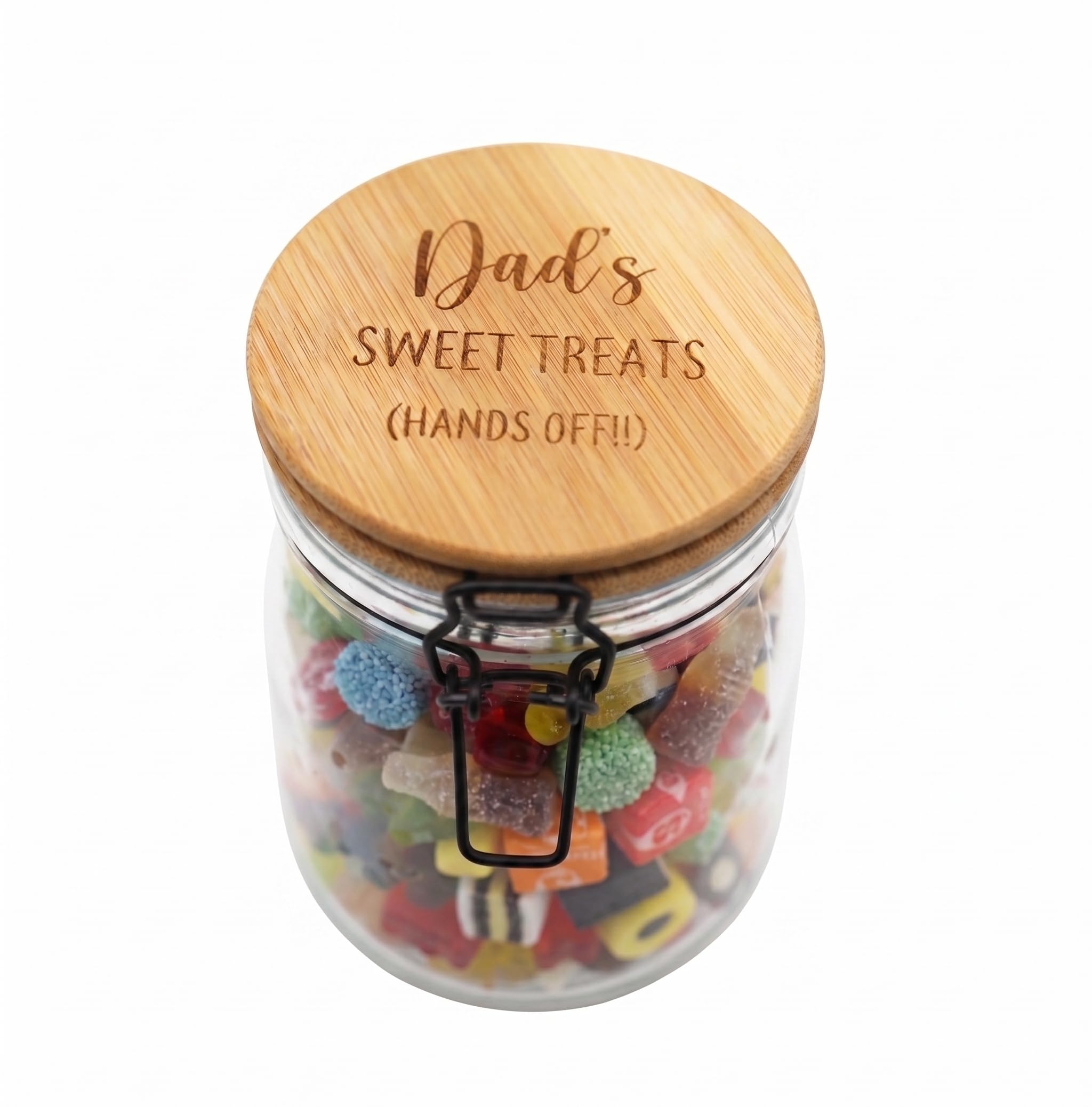 Personalised Glass Sweet Jar, Sweetie Tin For Dad, Gift from Kids, Gift For Grandad