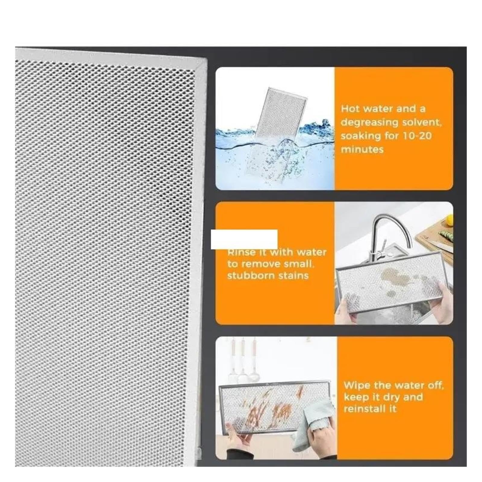 Filtro For Cappa Aspirante Portatile Filtro Antigrasso Metallico, Compatibile Con Varie Cappe Serie QS136AA, QS136BC, QS136BL, Facile Da Pulire E Mantenere
