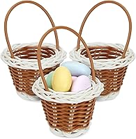 Vista 9 de 24 Pack Mini Woven Baskets with Handles - Bulk Miniature Baskets for Favors, Arts and Crafts, School Projects (2x3 in)