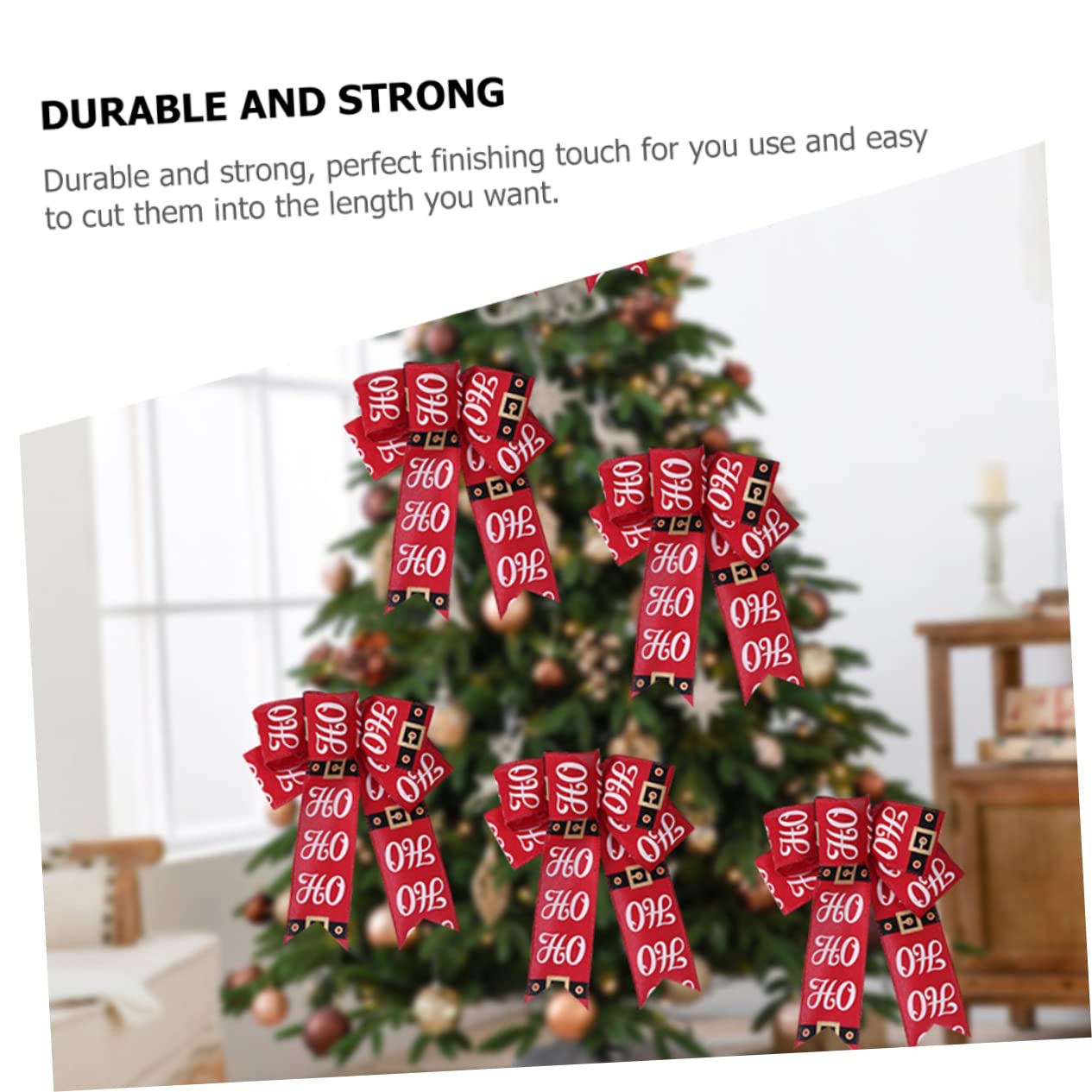 Abaodam 5stücke Weihnachtsband Schleifen Für Weihnachtsbaum Dekoration Hochwertiges Farbenfrohes Satinband Für Kreative Bastelprojekte Und Festliche Anlässe