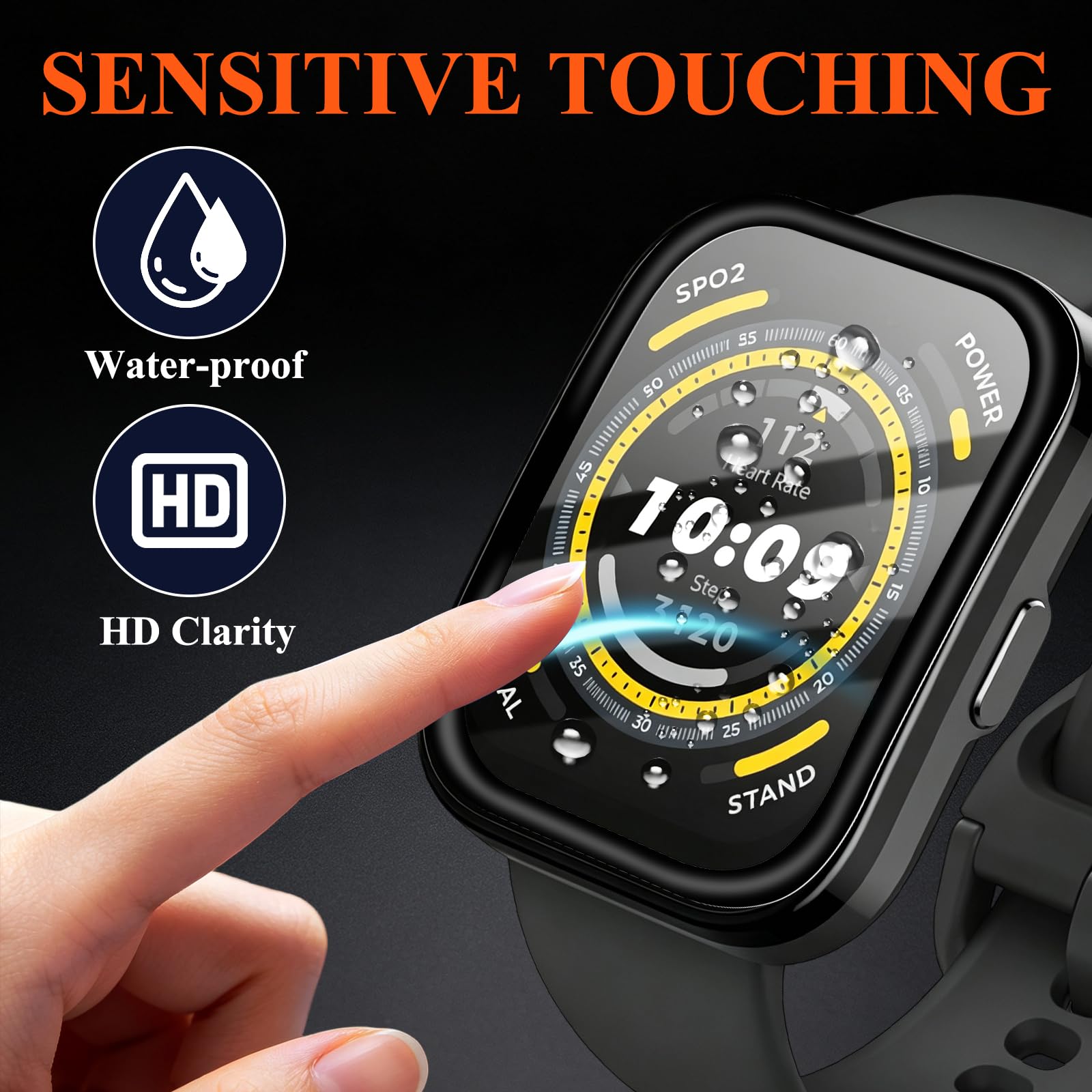 Displayschutzfolie für Amazfit Bip 5, gebogen, weich, 3 Stück