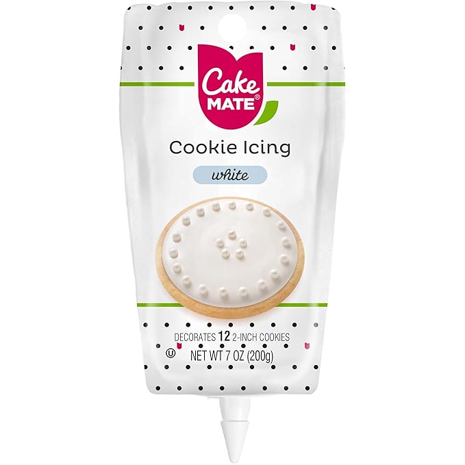 Cake Mate Cookie Icing, Fast-Drying Squeeze Pouch Icing for Decorating