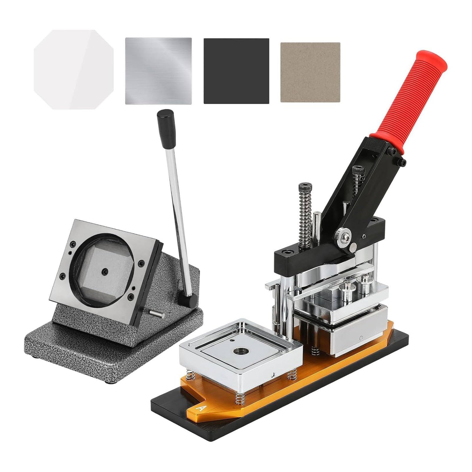 JYBNBBE Fridge Magnet Button Maker Machine, DIY Custom Magnets and Buttons Provides you with the Ultimate Comfort During the Production Process Decorate the Fridge (A 63.5 * 63.5mm)