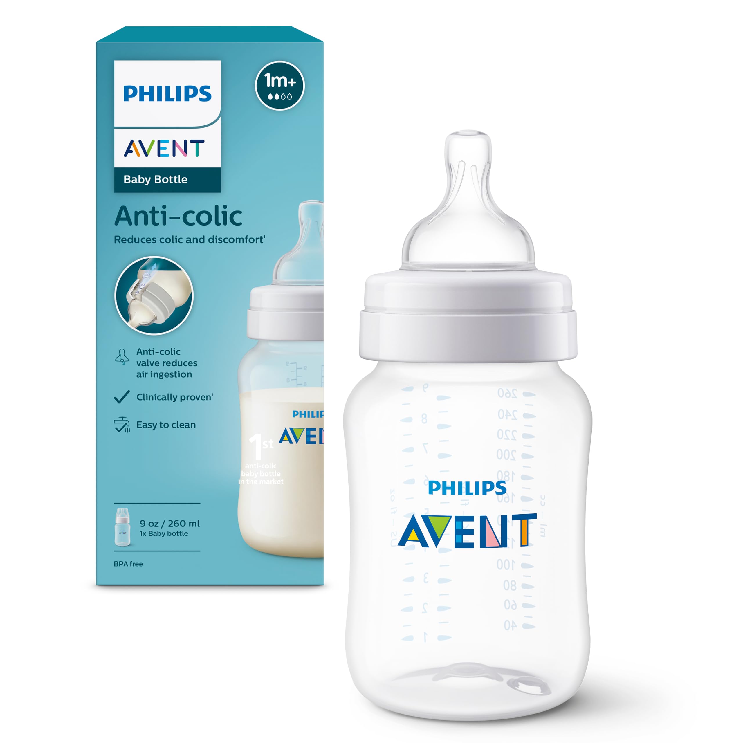 Avent Philips Anti-Colic Baby Feeding Bottles| 9Oz/260Ml - Pack of 1| Scy103/10-image-13