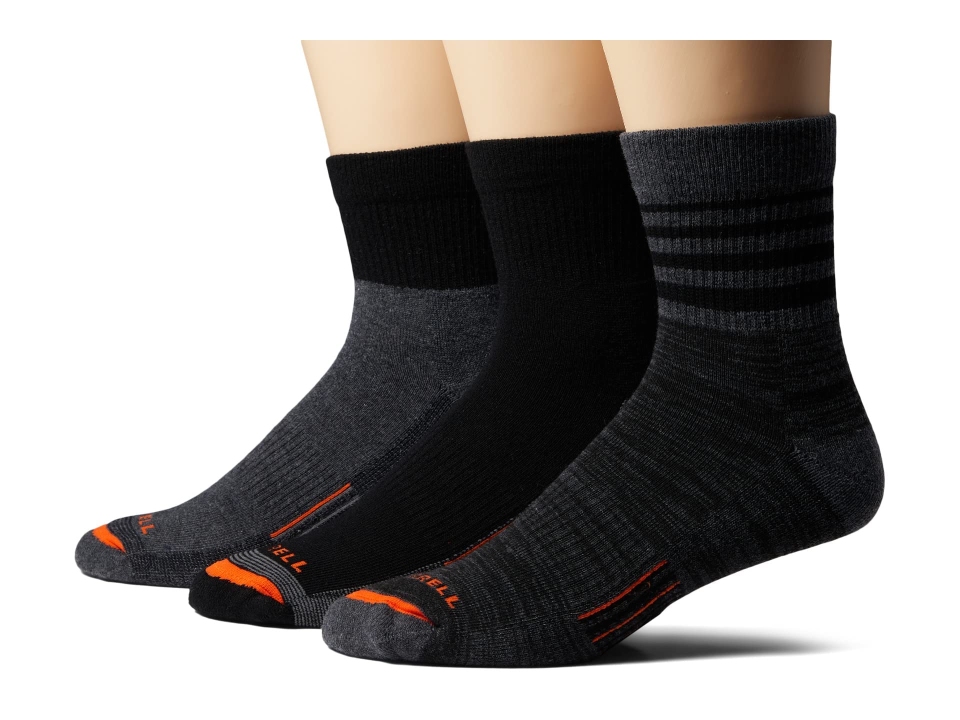 Merrell Men's and Women's Merino Wool Work Socks-3 Pair Pack-Arch Support