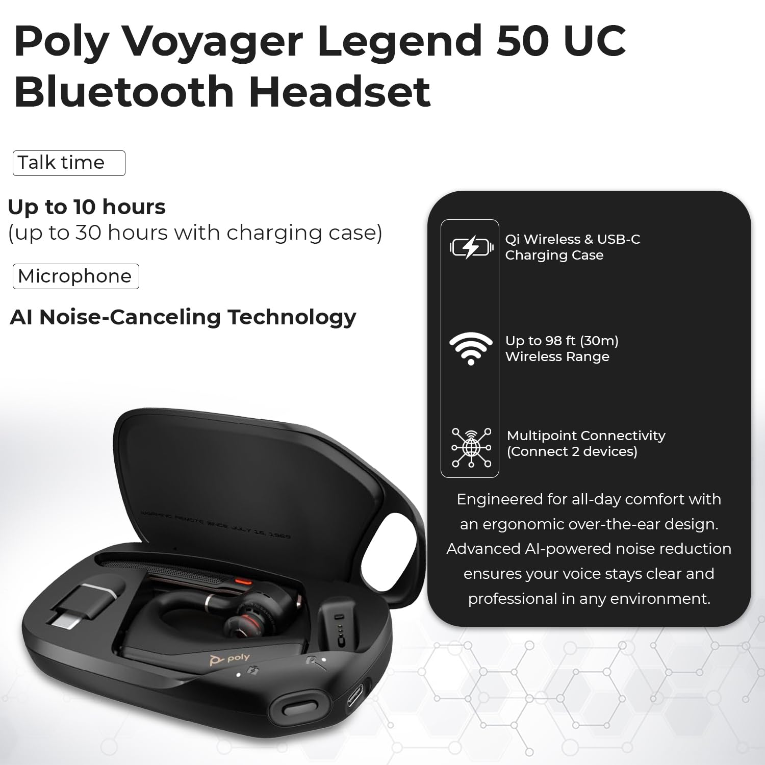 Amazon.co.jp: Poly Legend Voyager 50-UC Bluetoothヘッドセット用