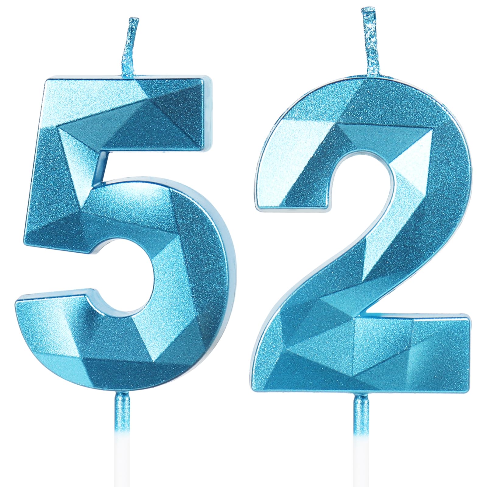 Yiran 50th Birthday Candles, Gold Number 50 Happy Birthday Candles, Cake Topper Decorations for Birthday Party, Wedding Anniversary Celebration Supply — view 38