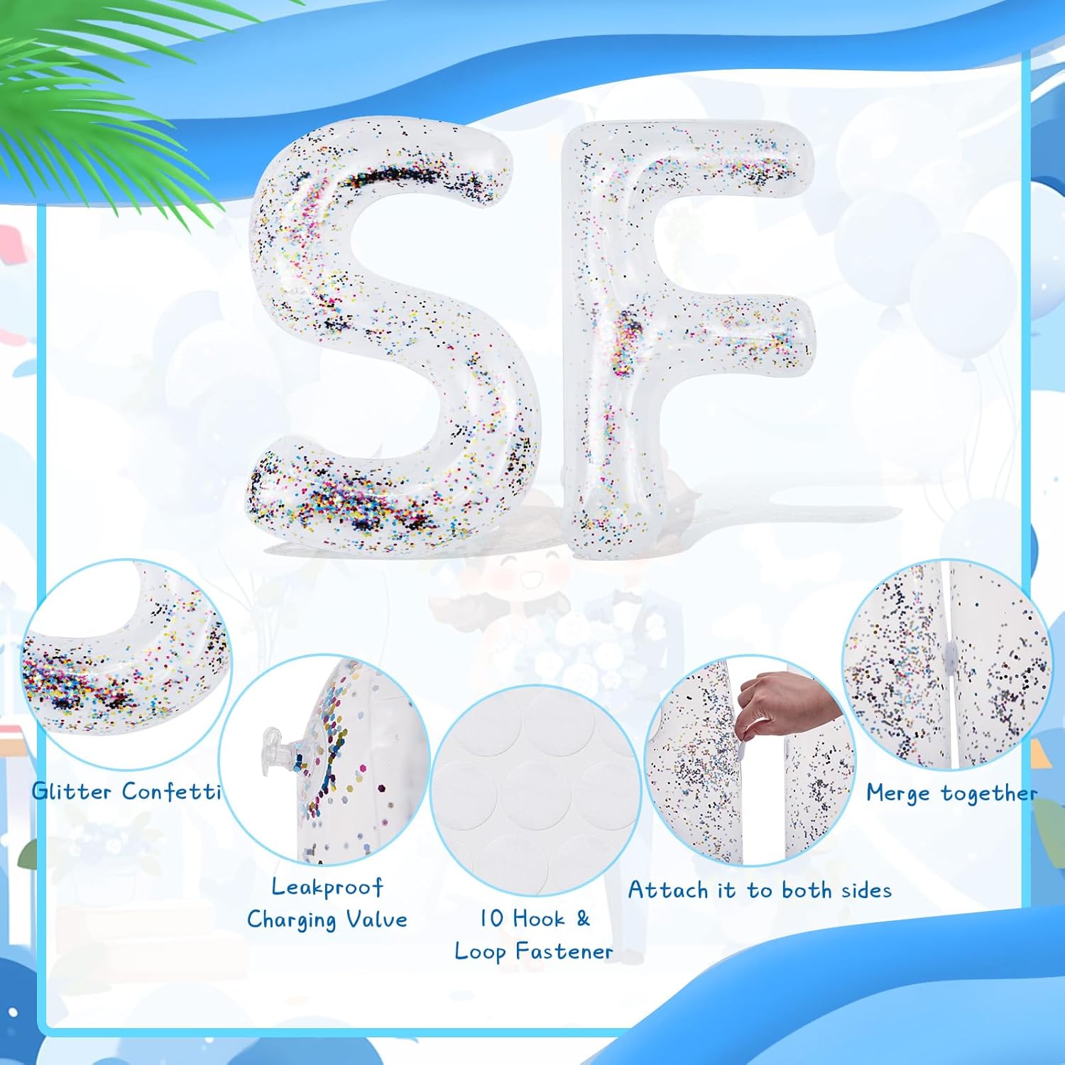 Junkin Bachelorette Pool Floats Bride Party Inflatable Floating Letter Set Bachelorette Decorations Gifts for Pool Beach Party with Adhesive Dots