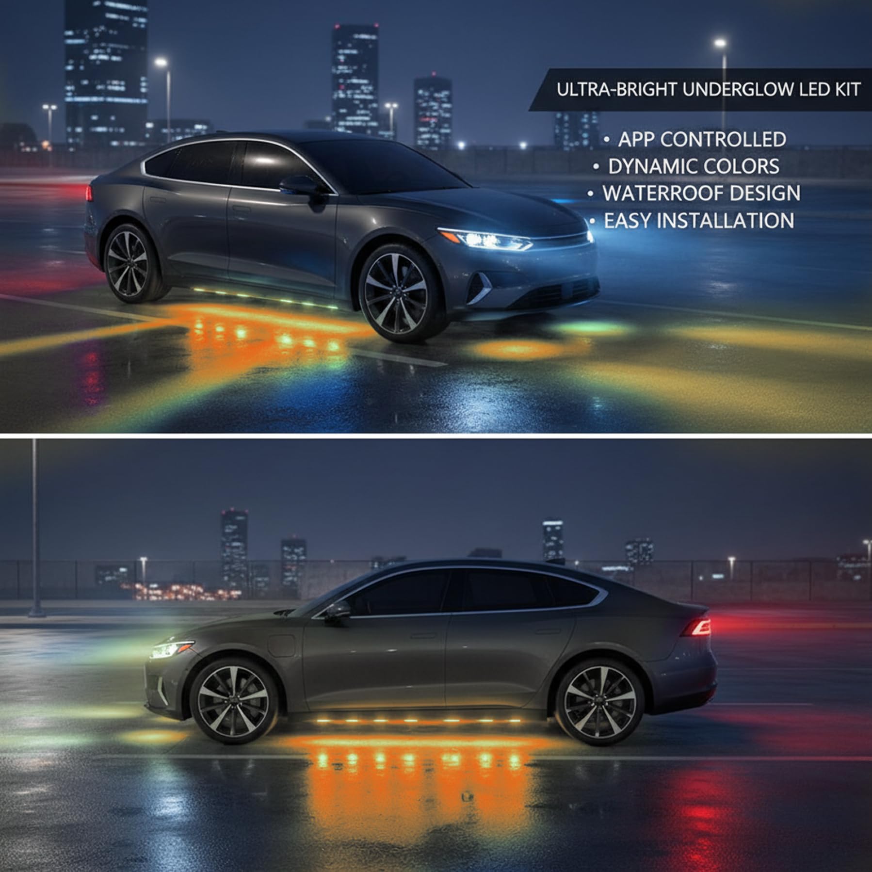 6 luces marcadoras de sandía, luces LED impermeables con soporte, luz lateral de cristal para camión, iluminación auxiliar para semi, remolque, RV (amarillo)