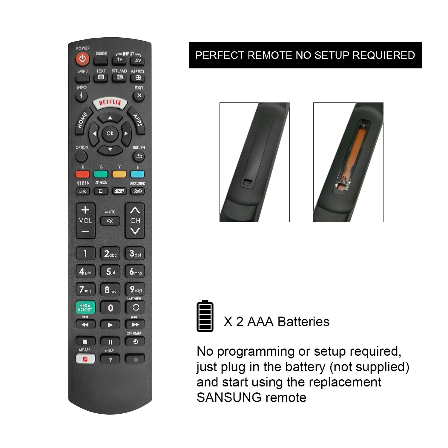 Télécommande pour Smart TV TECHWOOD RC4875 RC 4875 et select RC4875 RC
