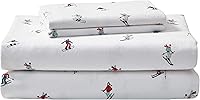 Vista 25 de Eddie Bauer - Full Sheets, Cotton Flannel Bedding Set, Brushed For Extra Softness, Cozy Home Decor (Dog Friends, Full)