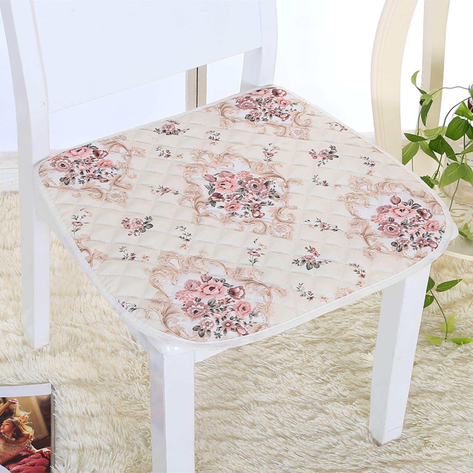 Coussin de chaise pastoral 42x42 cm pour sublimer vos repas de printemps au bureau ou à la maison