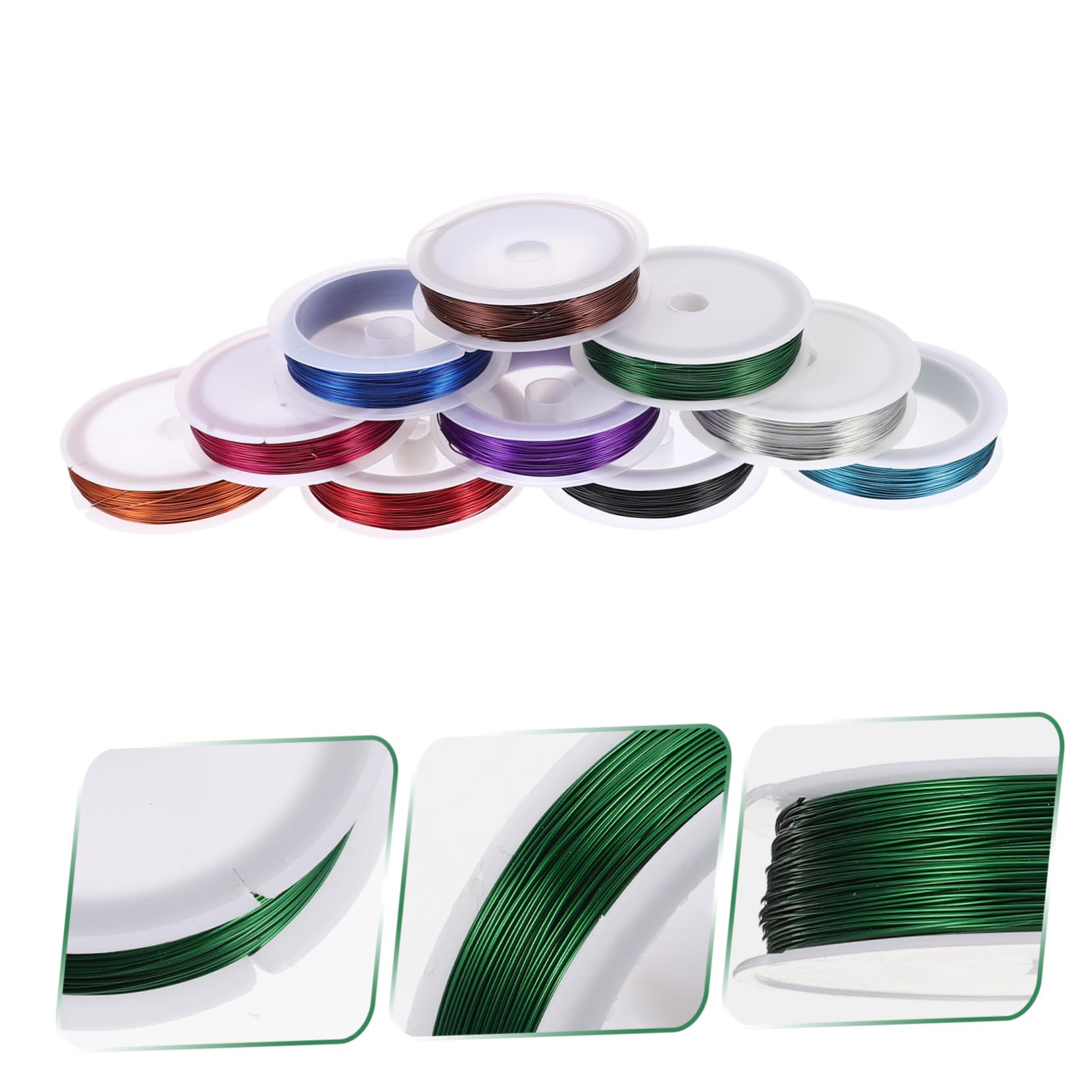 Alambre de Joyería Galvanizado, 11 Rollos, Flexible y Suave