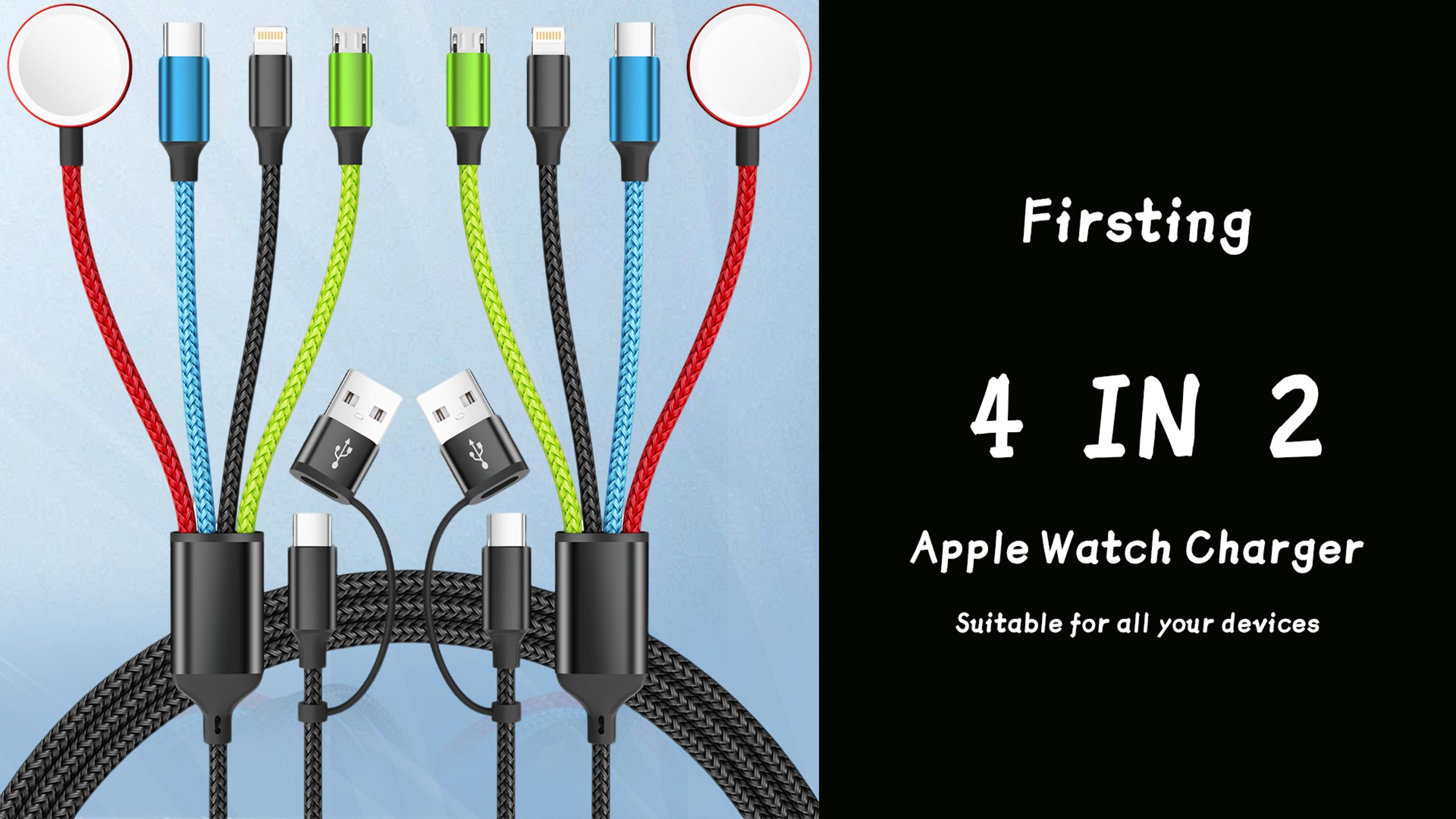 Image of Multi Charging Cable with iWatch Charger, 1 Pack 5FT Travel Essentials