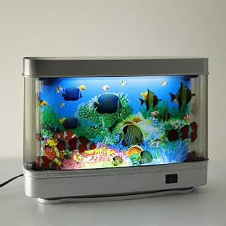 PTAHON Moving Fake Aquarium Lamp: Realistic Tropical Fish Night Light, Maintenance-Free Ocean Decor for Kids Bedroom, Office & Sensory Play