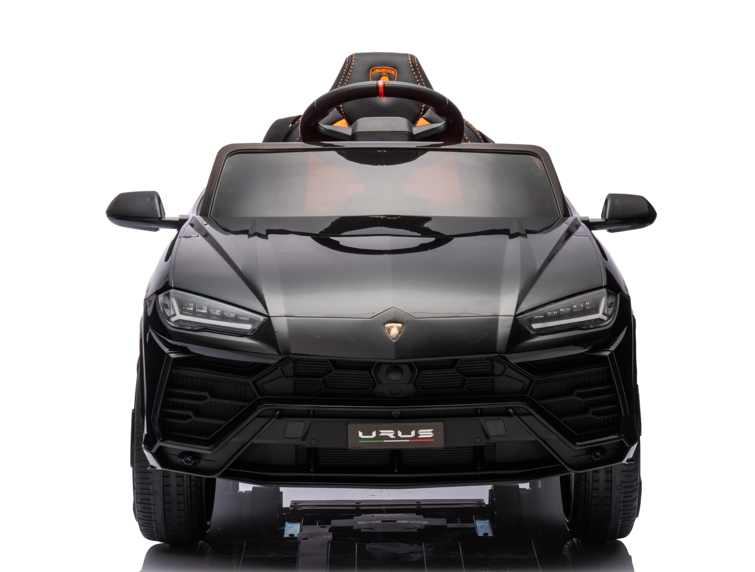 Macchina Elettrica per Bambini Lamborghini Urus 12v Full Optional con Sedile in Pelle e Tappetini Auto Elettrica per Bambini con Telecomando Nero