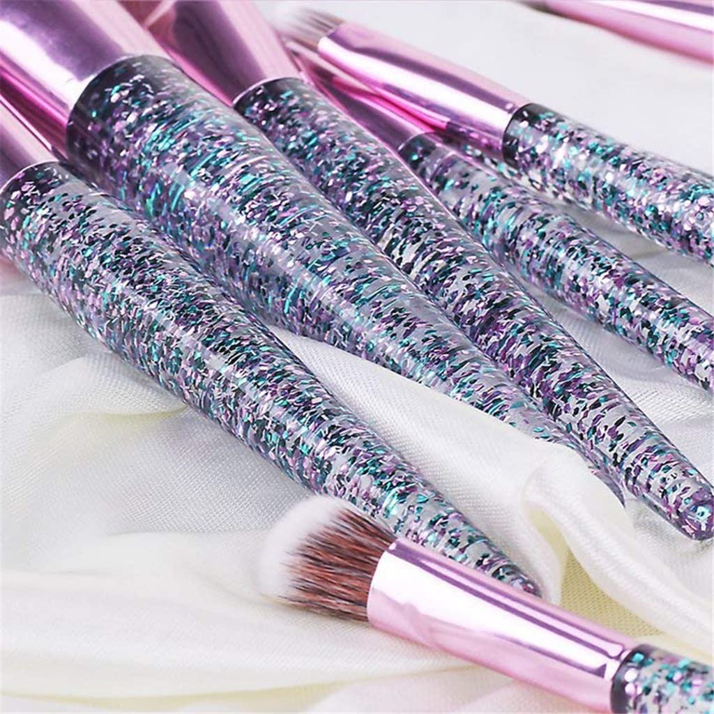 10 Teile/Satz Kristall Glitter Make-Up Pinsel Set Pro Foundation Pinsel Blending Concealer Make Up Pinsel Set mit Tasche