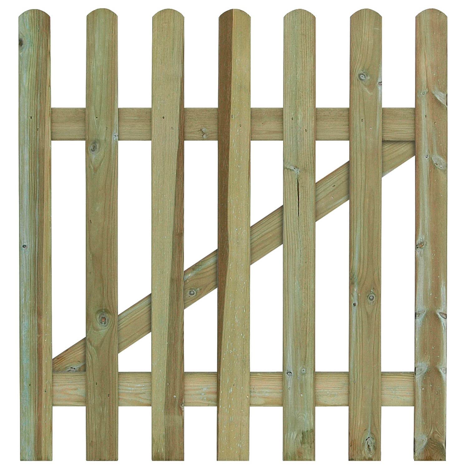 Fahd Traders Wooden 3X3ft Garden Gate – Round Top Picket Fence Gate | Fsc Certified, Pressure Treated Timber | Weather & Rot Resistant | Ideal For Garden Entrances & Farmhouses