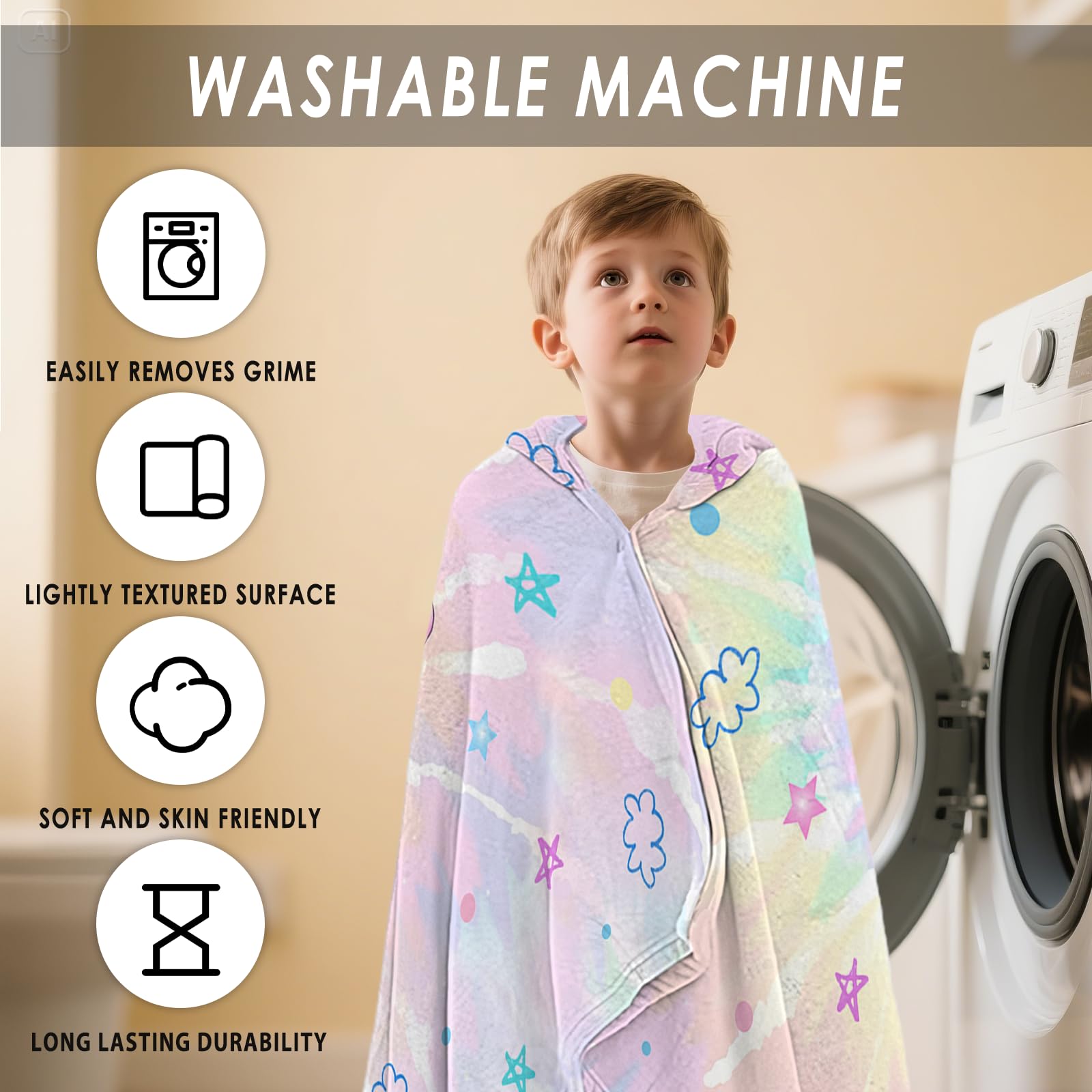 Toallas de baño con capucha de unicornio para niños, toalla ligera con capucha de secado rápido de 30 x 50 pulgadas, toallas de baño de teñido anudado para playa, alberca, viajes