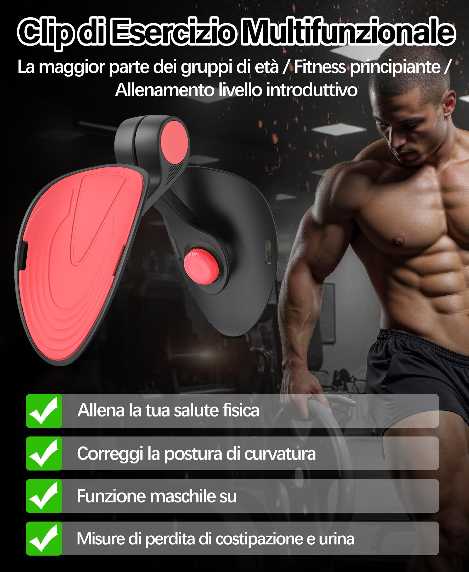 TINRIEF Kegel Trainer per cosce da 22 kg, con fascia di resistenza, per allenare il pavimento pelvico, per riabilitazione post-partum, trimmer interno coscia, macchina per la pressa per gambe