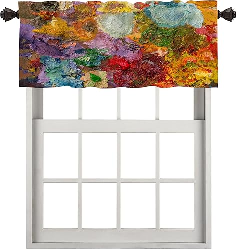 Miniatura 260 de Cenefas de cocina modernas con patrón de cobre marrón dorado para ventanas, cenefas opacas abstractas de marcas de arañazos y cortinas opacas