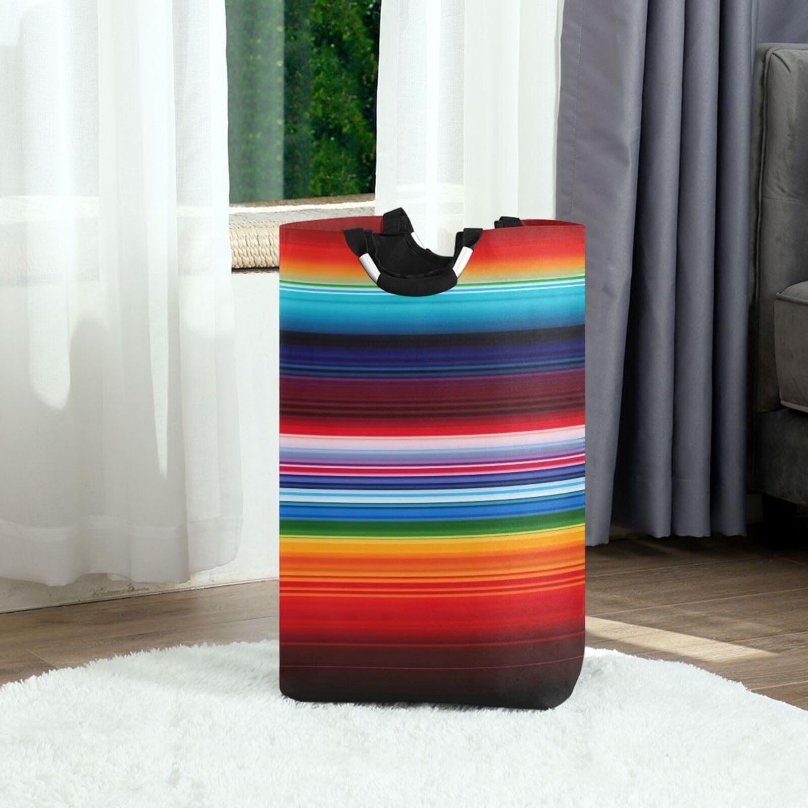 Jihqo Laundry Hamper Basket St Patrick's Clover Pattern Collapsible Nursery Storage Bin Waterproof Clothing Baskets for Home Bedroom Bathroom Washing Room