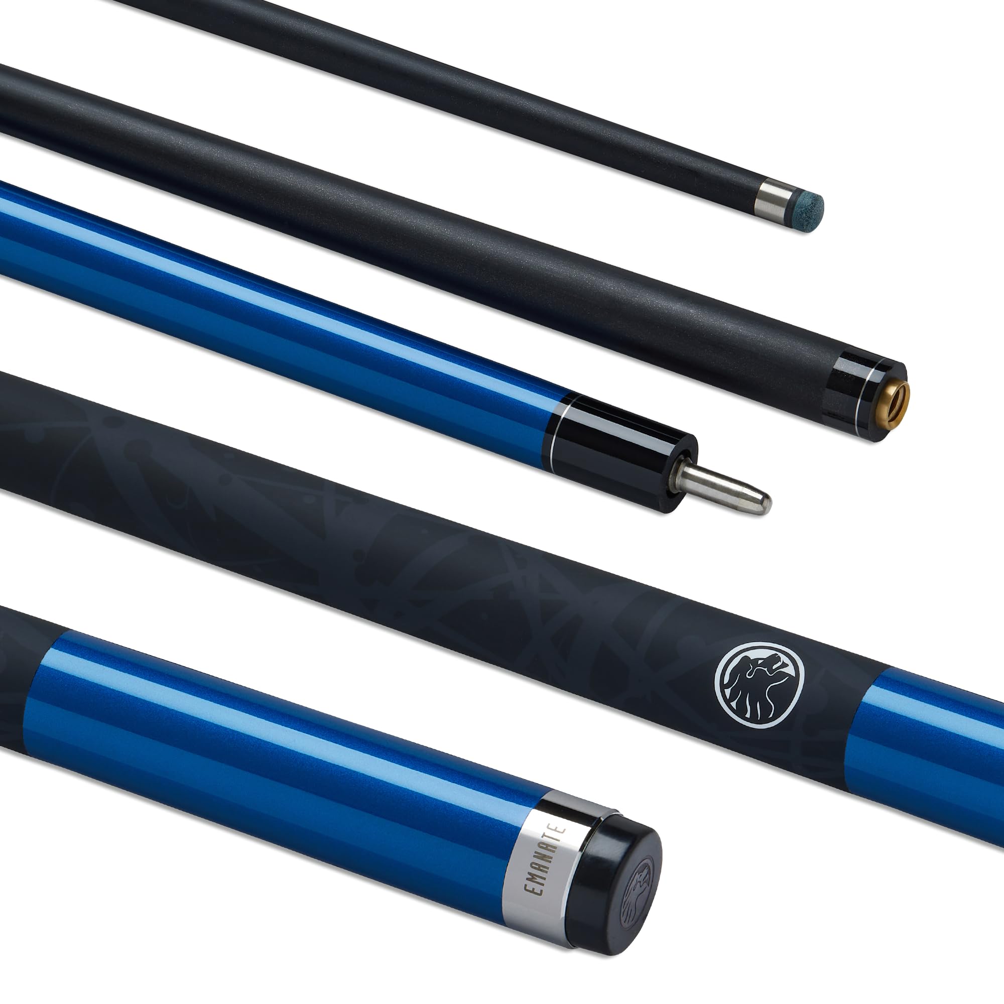 POWERGLIDE One Lot de 2 bâtons de Queue de Billard | Emanate | Fibre de Carbone et Fibre de Verre |