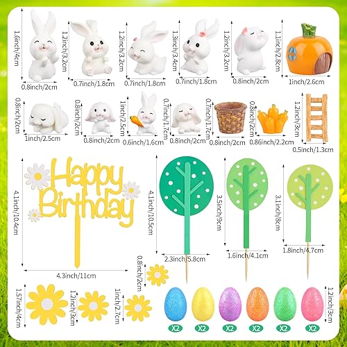 Miniatura 271 de Hooqict 26 piezas de decoraciones de pasteles de los años 80 y 90, decoraciones retro de los años 80 de hip hop con bolas de purpurina para cupcakes