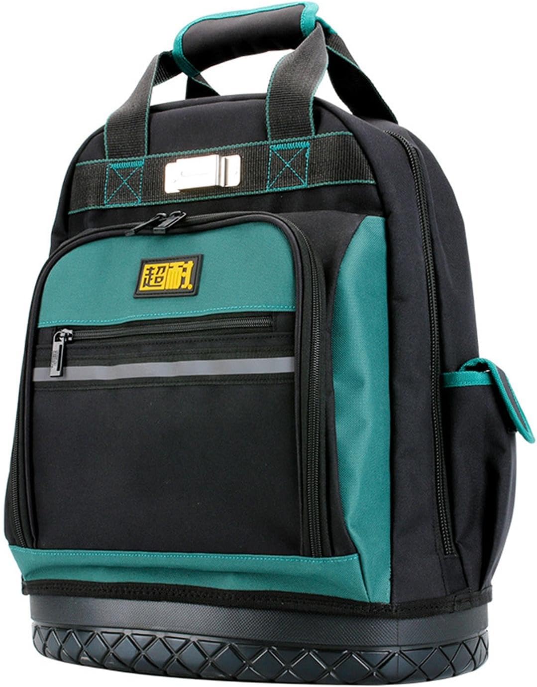 Tool Backpack Oxford Cloth Tool Bag with Rubber Base Sturdy Worker Tool Bags Tool Pouches for Gardening Woodworking Carpenter
