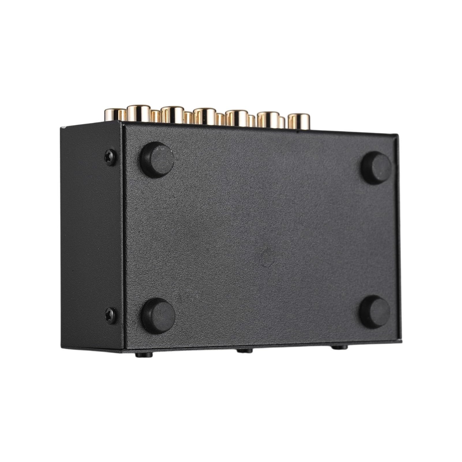 Generic Commutatore di Selezione della Sorgente 4-in-2-out Interfaccia Plug and Play per TV Lettore CD MP3, Connessione Placcata in Oro, Telecomando per Un'esperienza di Ascolto Senza Interruzioni