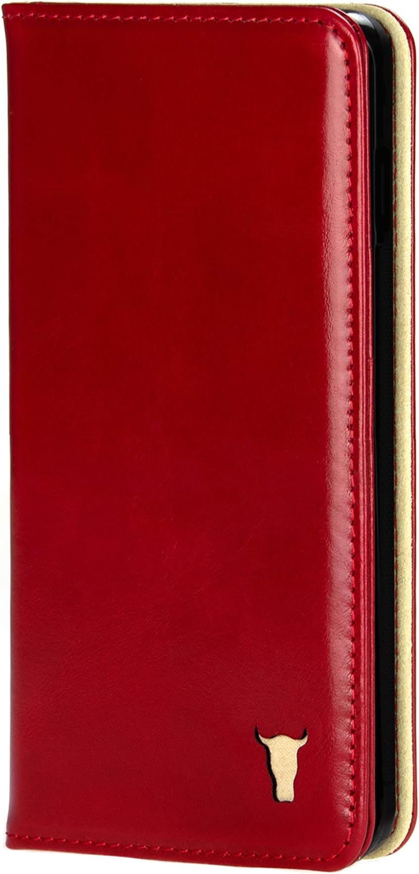 TORRO Phone Case Compatible With Apple iPhone 8 Plus and iPhone 7 Plus Genuine Quality Leather Flip Cover With [Card Slot] [Horizontal Viewing Stand] [Durable Frame] 5.5 Inch (Red)