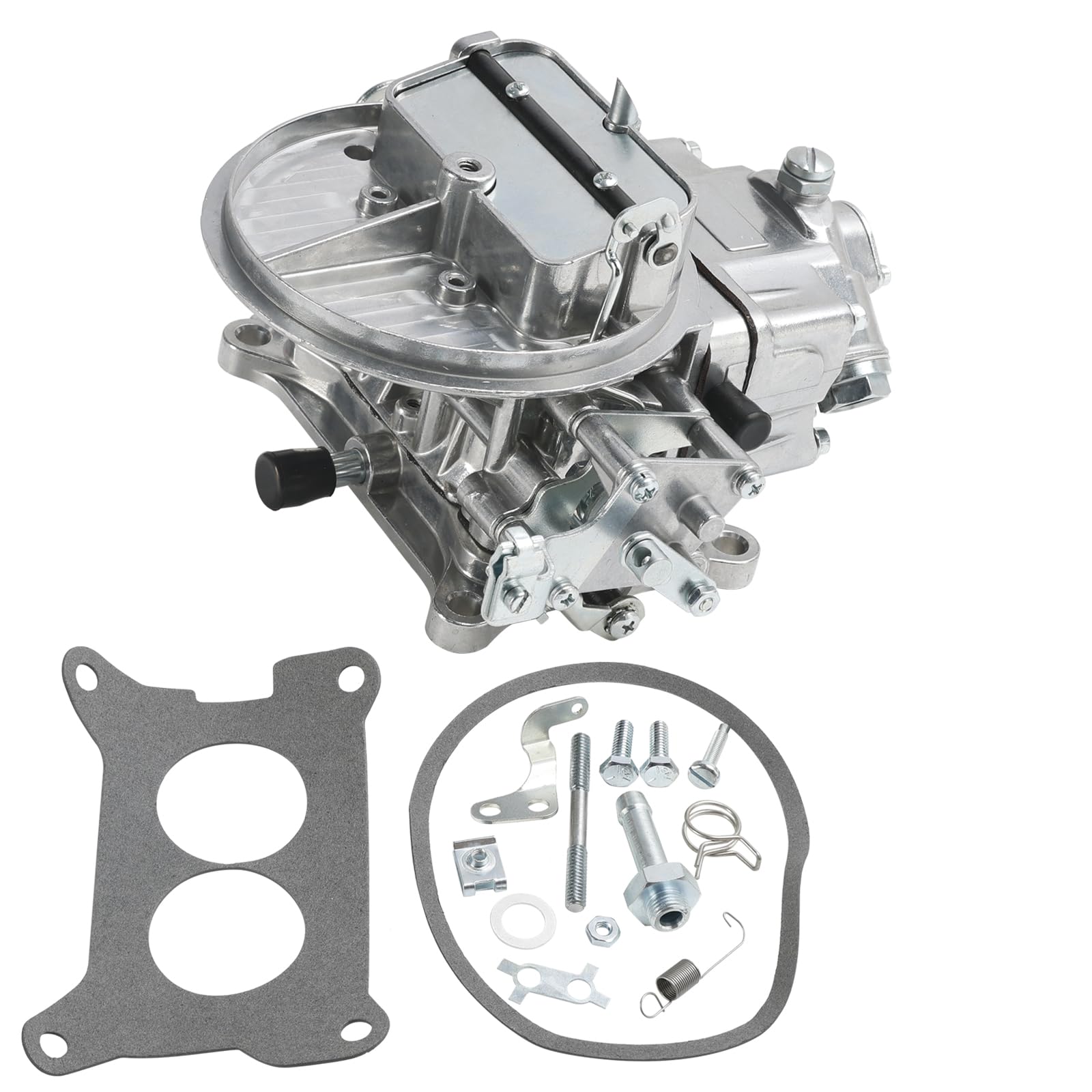 Carburador 2BBL 350 CFM Manual para Holley 2300 0-7448 de Aluminio, Boquillas Primarias 61, Válvula de Potencia 8.5, Entrada de Combustible Sencilla, Puerto de Vacío, Repuesto Directo para Gasolina