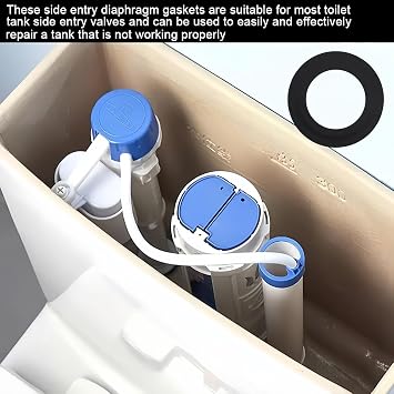 3pcs Replacement Toilet Flush Valve Rubber Seal Washer,Toilet Seal,Flush Valve Gasket for Siamp T-oilet Flush Valves 49 and 50,Leaking T-oilet Repair,to-ilet Cistern F-Lush Parts,to-ilet F-Lush