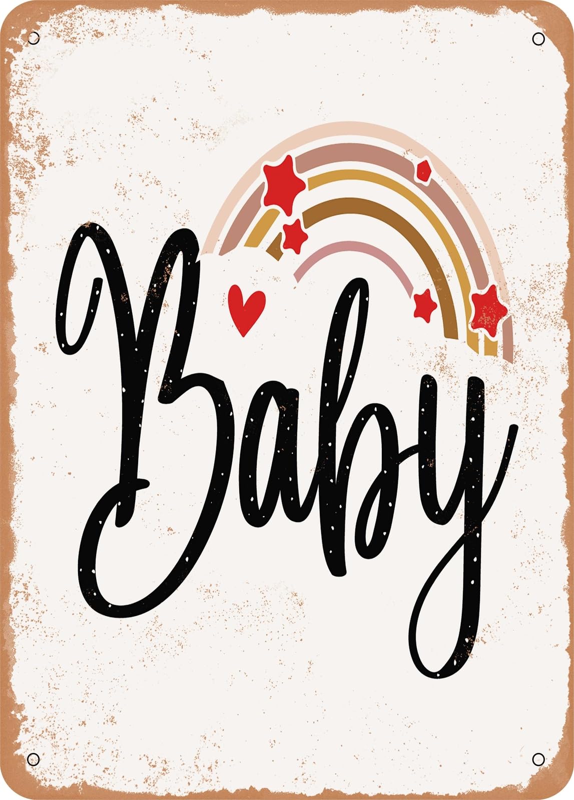 Metal Sign - Baby - 3 - Vintage Rusty Look home decor