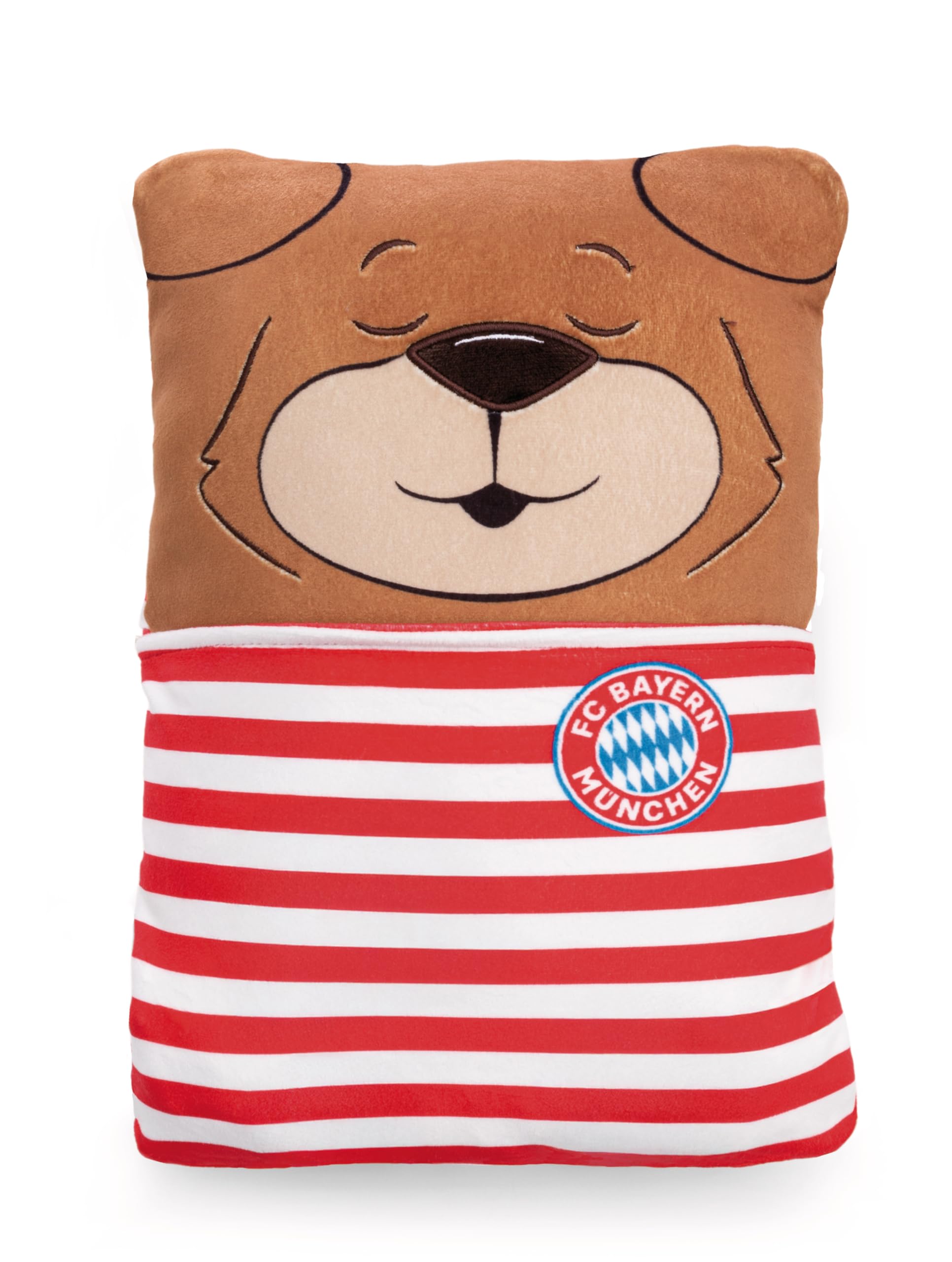 NICI 63177 Cosidoos przytulanka FC Bayern Monachium, odwracalna, miękki pluszak, urocza pluszowa zabawka do przytulania i zabawy, dla dzieci i dorosłych, świetny pomysł na prezent, 30 x 20cm, brązowa