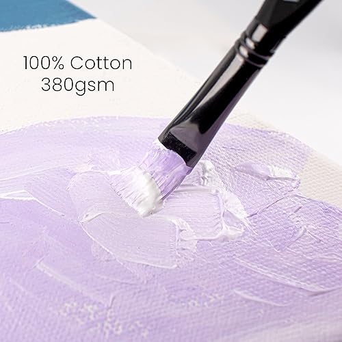 Miniatura 5 de WA Portman - Lienzo triangular, 2 unidades, pequeño y grande, 7.9 in y 15.7 in de diámetro, 2 lienzos triangulares para pintar, lienzo con forma de