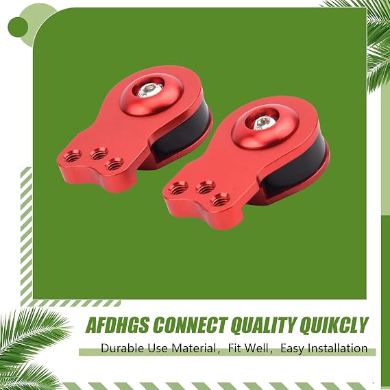 2-Pack - Aluminum Servo Saver Set for 25T Plastic Output Gear - Adjustable Hi-Torque Servo Arms (18mm) Red