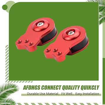 2-Pack - Aluminum Servo Saver Set for 25T Plastic Output Gear - Adjustable Hi-Torque Servo Arms (18mm) Red