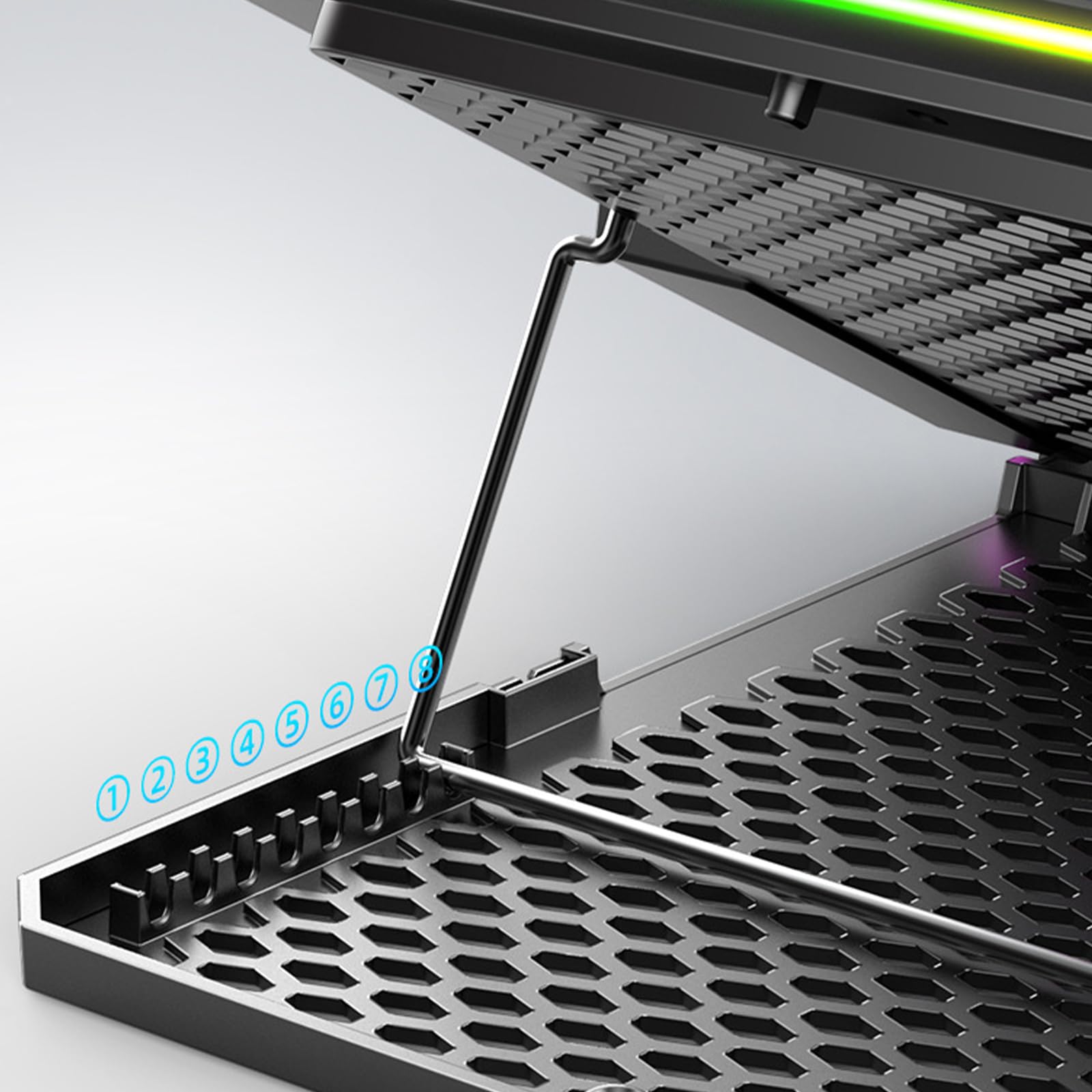 Base Raffreddamento per Notebook con 13 Ventole, Raffreddatori per Laptop Adatti per Laptop da 14-21 Pollici 8 Angoli, Raffreddatori per Laptop con Slot per Supporto per Telefono LED